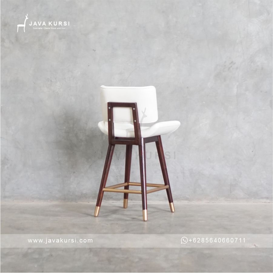 Kursi Bar Kayu Jati Modern - Gambar 4