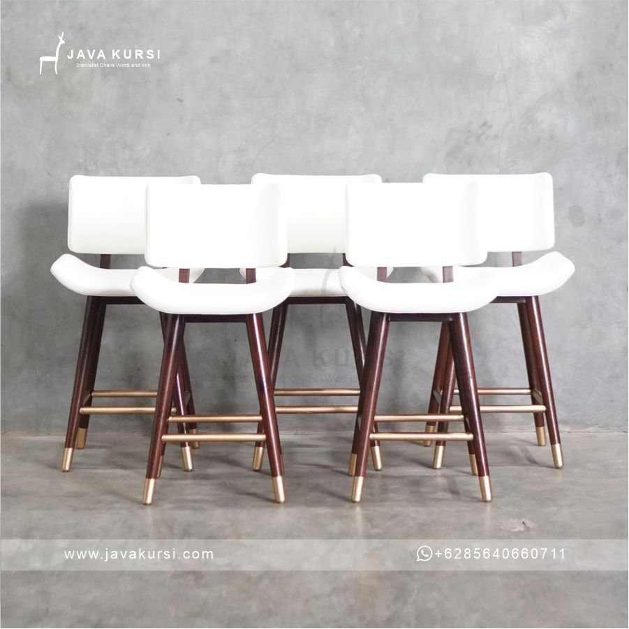 Kursi Bar Kayu Jati Modern - Gambar 5