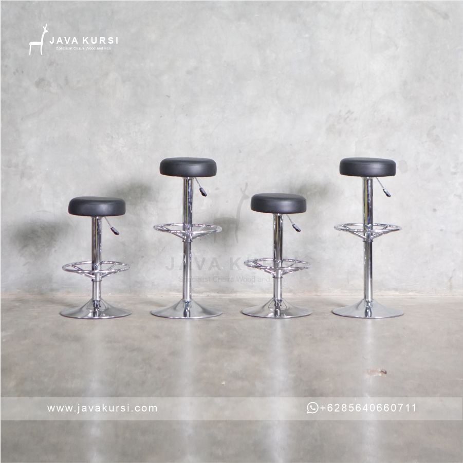 Barstool Industrial Stainless - Gambar 3