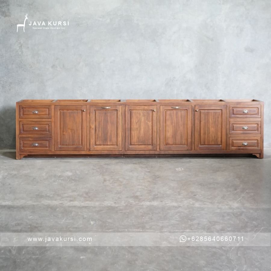 Bufet Panjang Jati Minimalis - Gambar 2