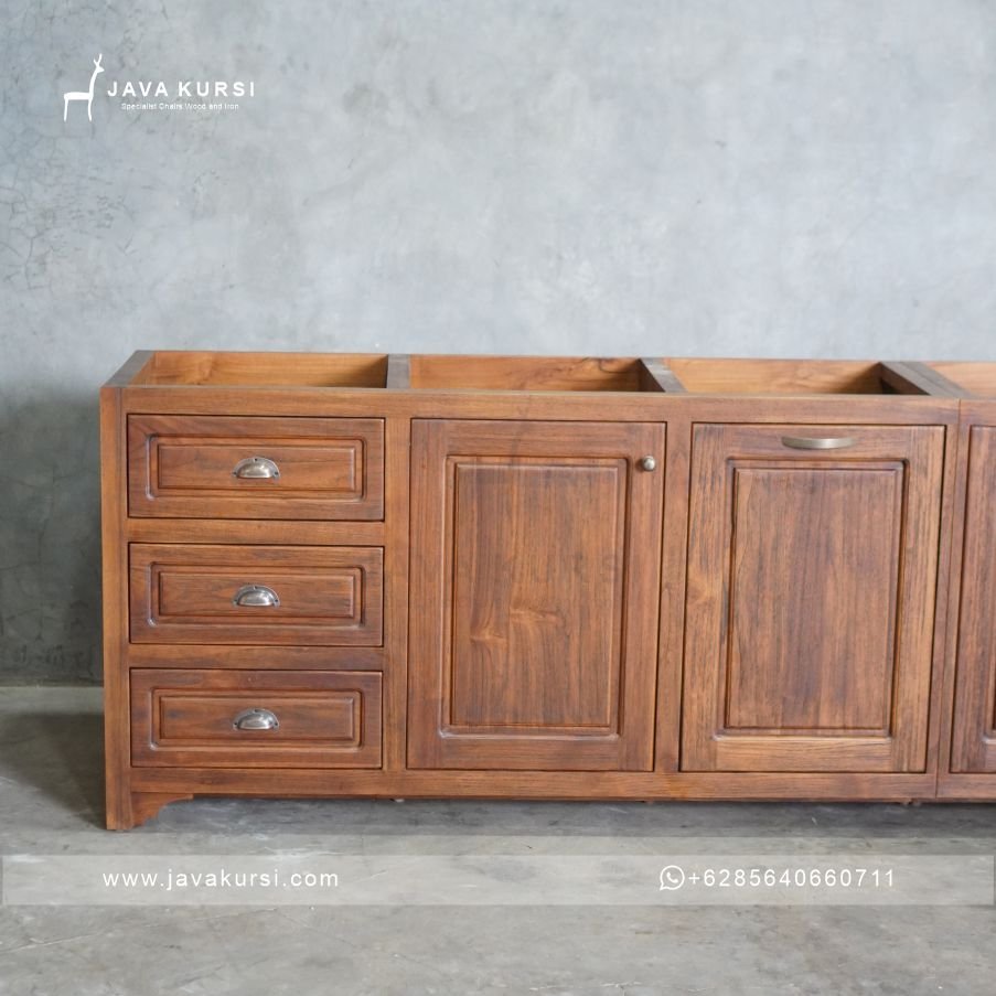 Bufet Panjang Jati Minimalis - Gambar 5