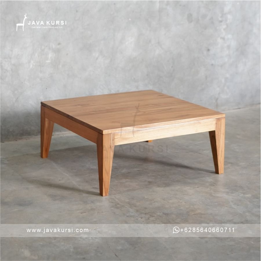 Coffee Table Kotak Kayu Jati - Gambar 3