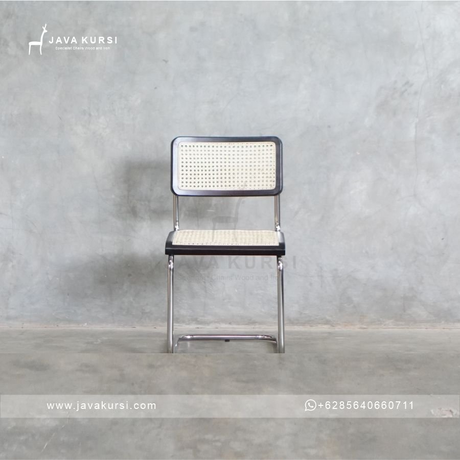 Kursi Makan Stainless Kombinasi Rotan - Gambar 2
