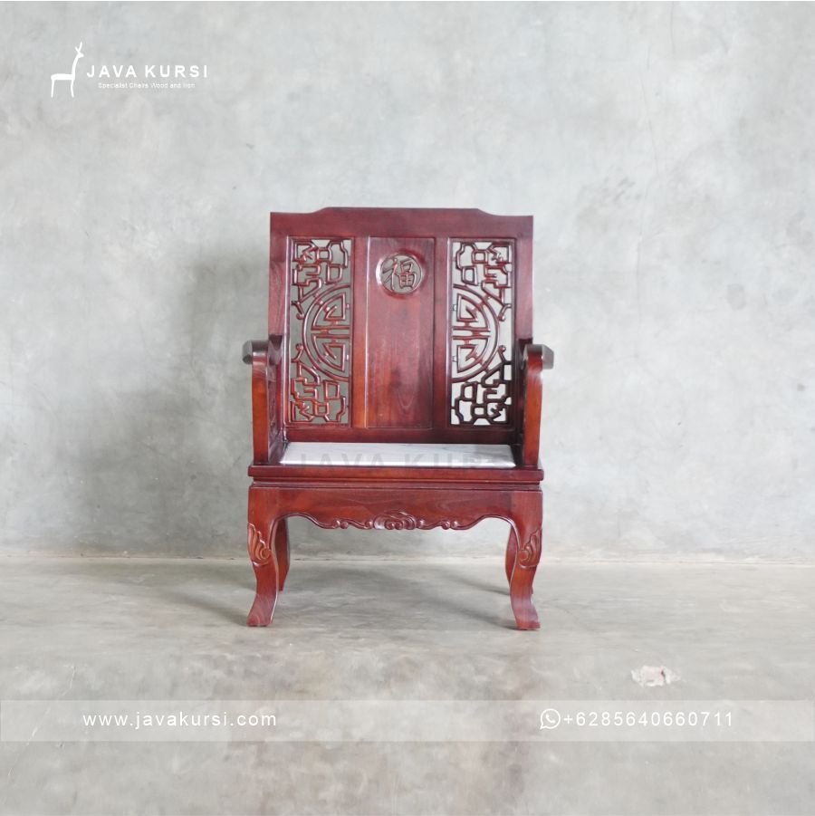 Kursi Tamu Cina Jati Klasik - Gambar 2