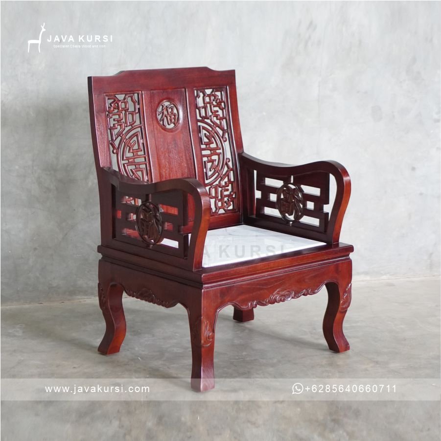 Kursi Tamu Cina Jati Klasik - Gambar 6