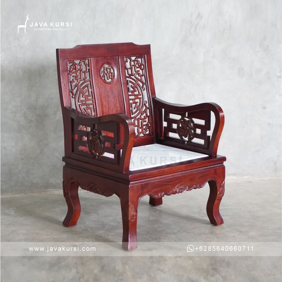 Set Kursi Tamu Cina Jati Klasik - Gambar 3