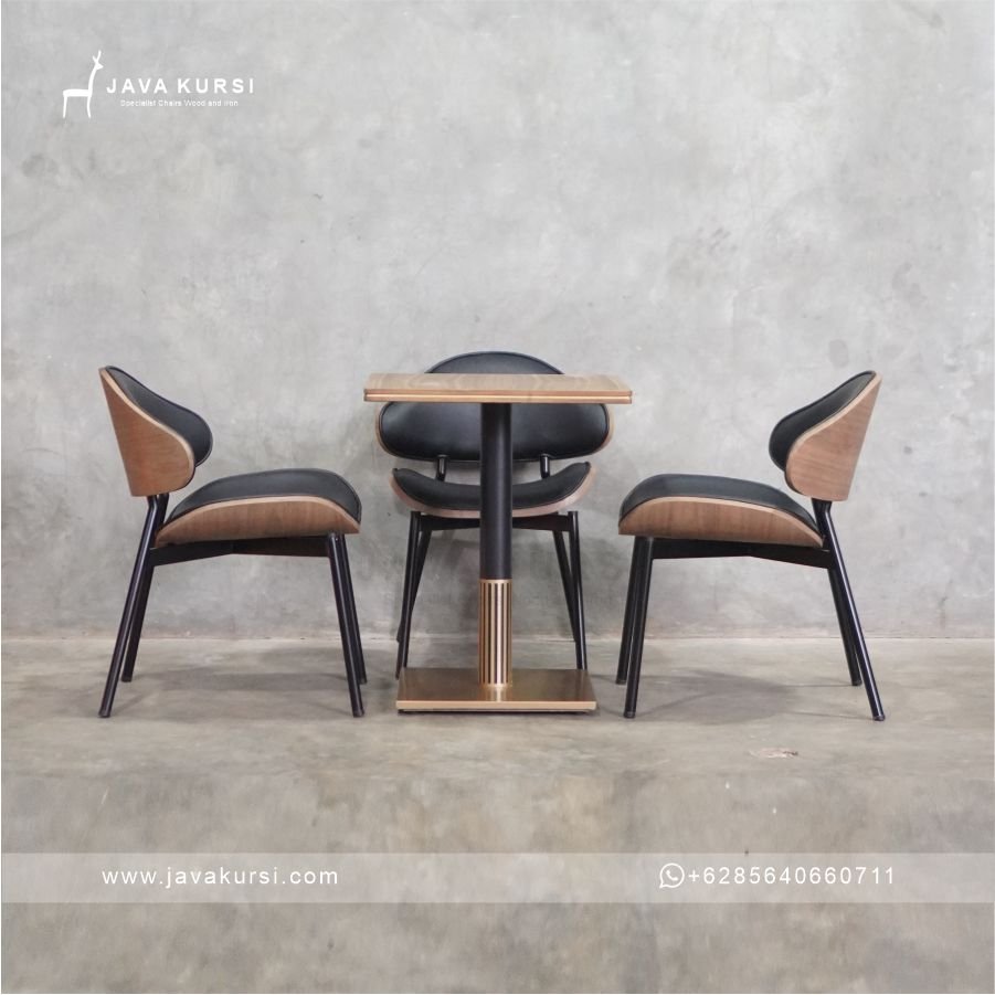 Set Meja Kursi Restoran Jati Minimalis - Gambar 2