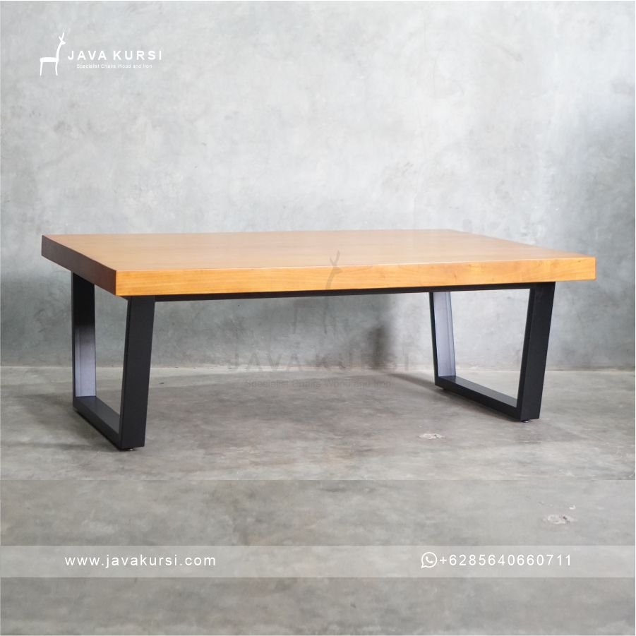 Set Meja Makan Industrial Jati Minimalis - Gambar 3
