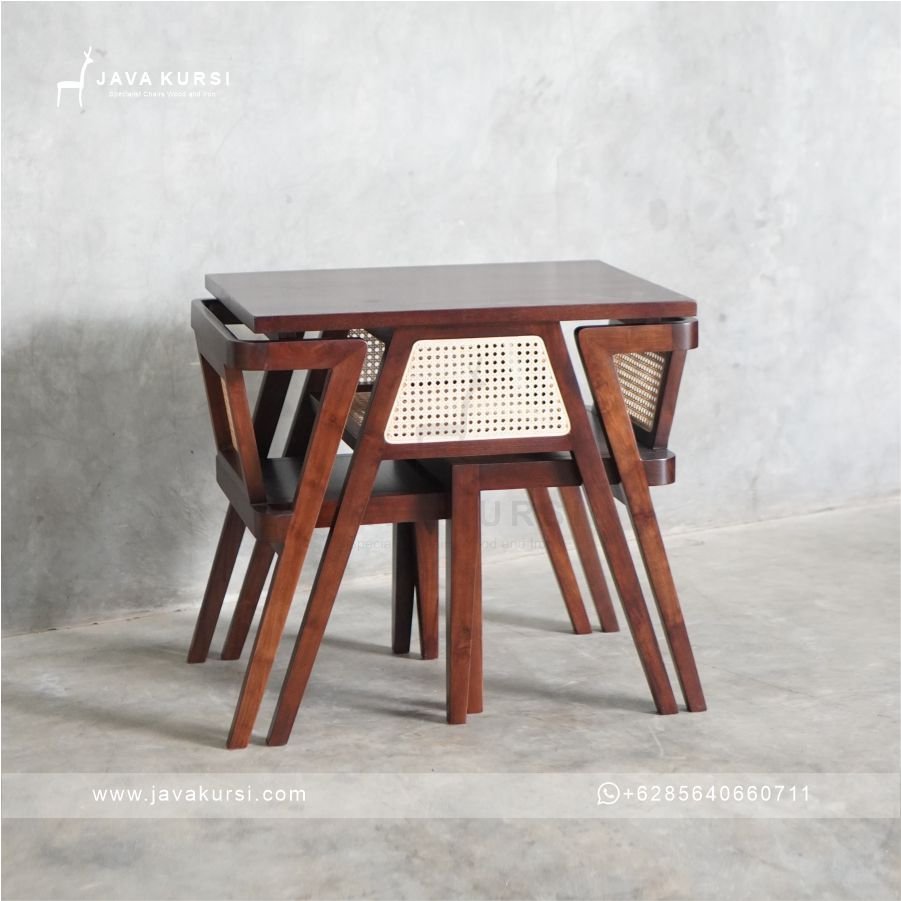Set Meja Makan Jati Mulfitungsi - Gambar 2