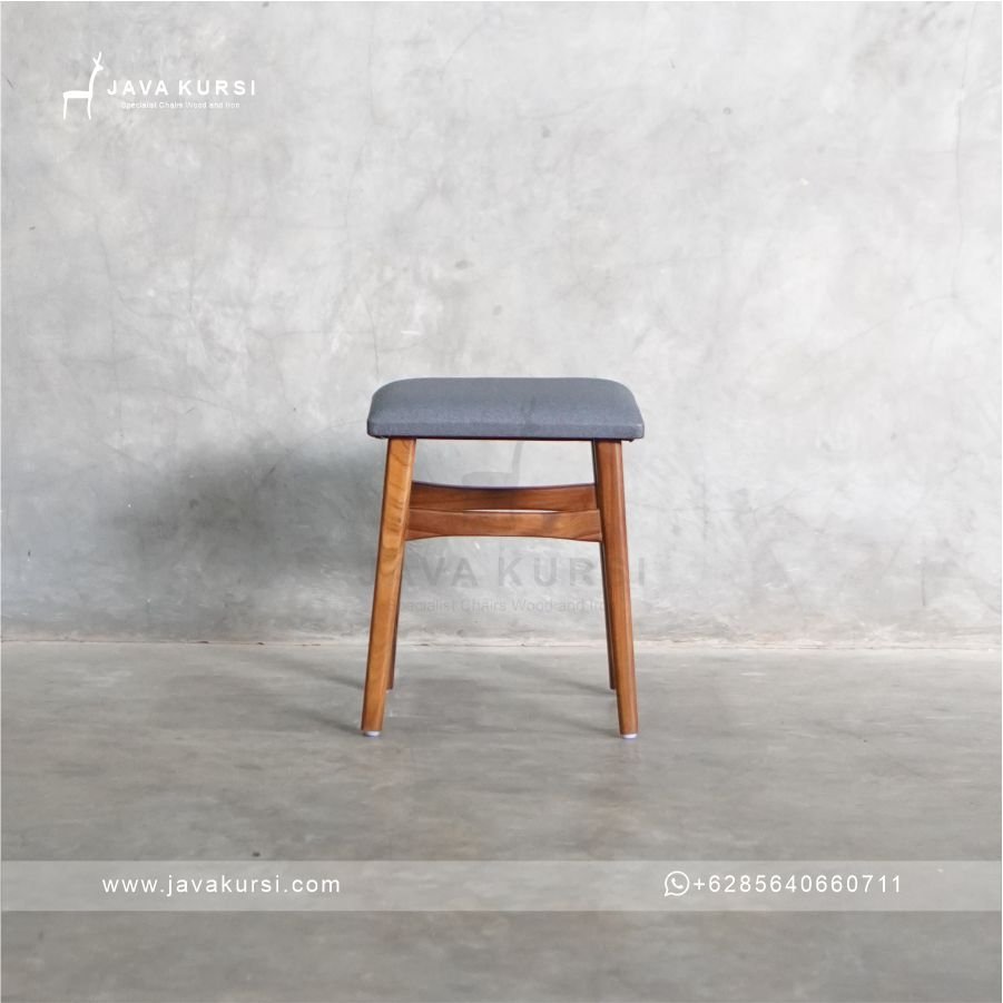 Stool Cafe Kotak Kayu Jati - Gambar 4